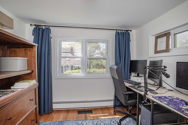 37 Raleigh Rd, Weymouth, MA 02189 - office featuring baseboard heating and light wood-style flooring