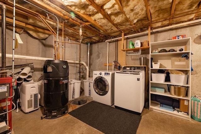 67 Madison St, Amesbury, MA 01913 - unfinished below grade area with independent washer and dryer