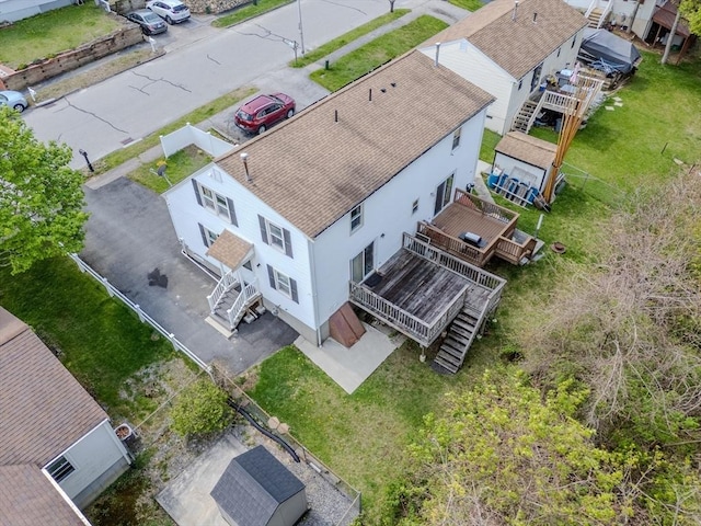 aerial view of residential area