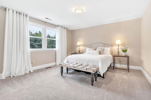 bedroom with carpet floors