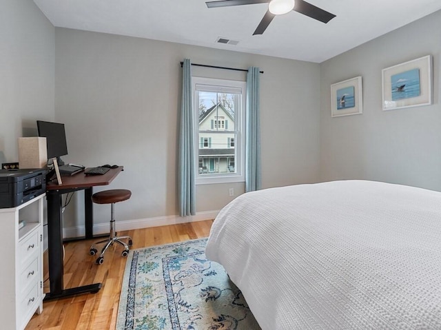 38 Oneil St, Hudson, MA 01749 - bedroom with light wood finished floors, baseboards, and a ceiling fan