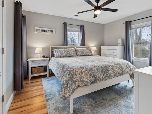 38 Oneil St, Hudson, MA 01749 - bedroom featuring light wood-style floors, ceiling fan, and baseboards