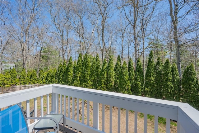 wooden deck featuring fence