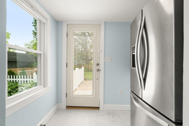 12 Fern St, Chelmsford, MA 01824 - entryway with light marble finish floors and plenty of natural light
