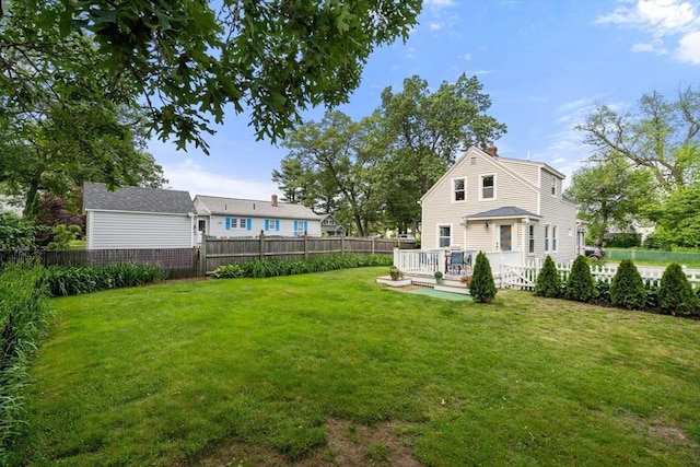 12 Fern St, Chelmsford, MA 01824 - view of yard with a wooden deck