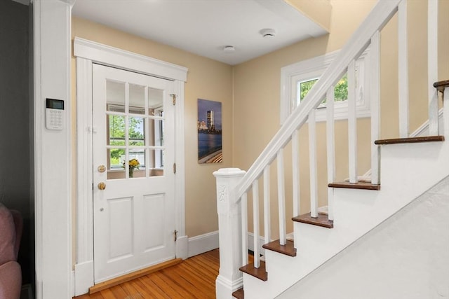 12 Fern St, Chelmsford, MA 01824 - foyer with wood finished floors and stairs