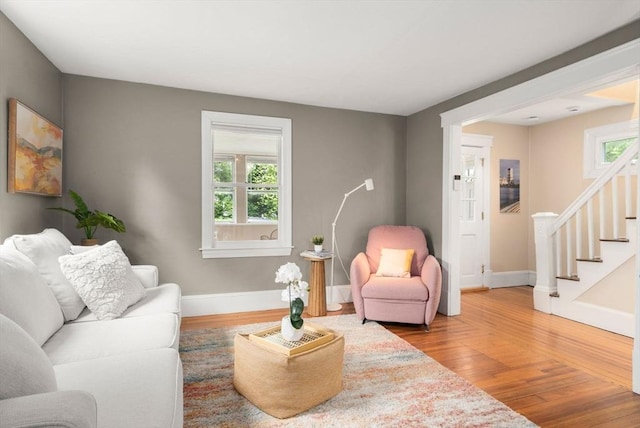 12 Fern St, Chelmsford, MA 01824 - living room with wood finished floors and stairs