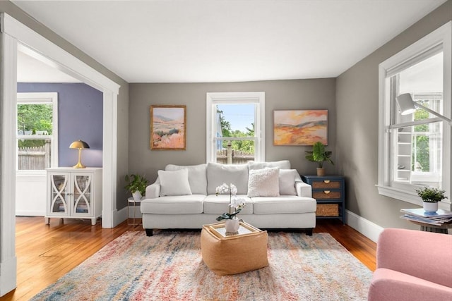 12 Fern St, Chelmsford, MA 01824 - living room with wood finished floors and baseboards