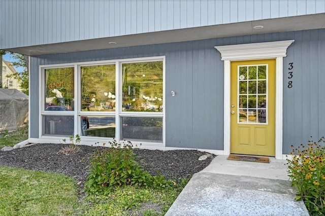 view of doorway to property