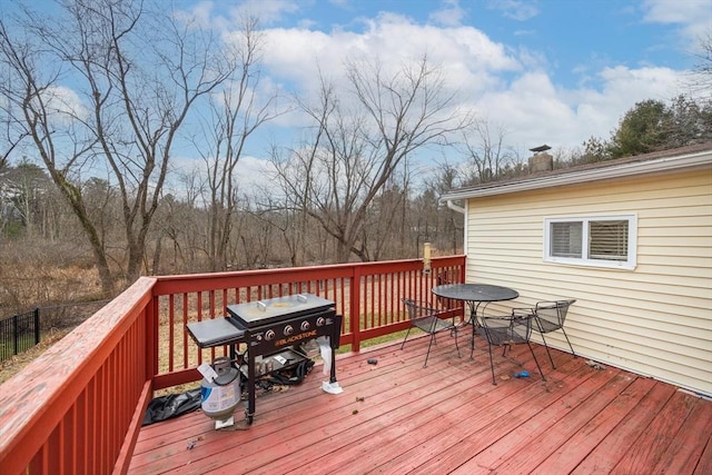 deck with grilling area