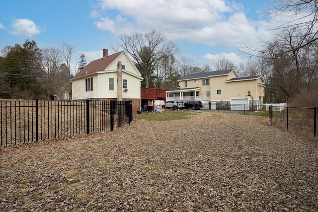 view of yard featuring a deck