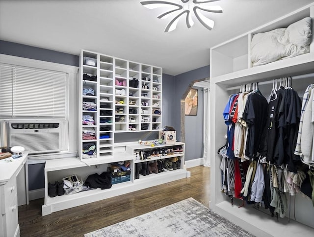 22 2nd Ave, Leominster, MA 01453 - spacious closet with wood finished floors and cooling unit