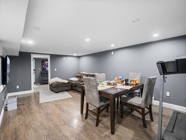 22 2nd Ave, Leominster, MA 01453 - dining space featuring wood finished floors, baseboards, and recessed lighting
