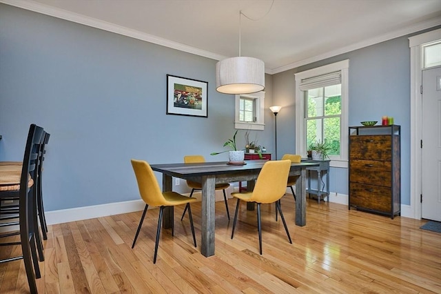 25 Union St Unit 2, Northampton, MA 01060 - dining room with light wood-type flooring, ornamental molding, and baseboards