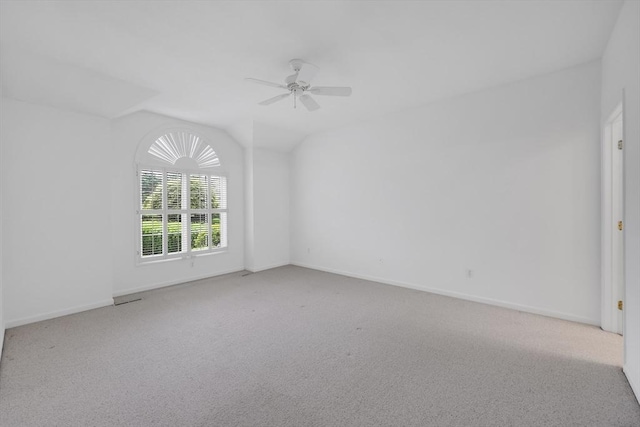 84 Pine Grove Dr Unit 84, South Hadley, MA 01075 - carpeted spare room featuring a ceiling fan and lofted ceiling