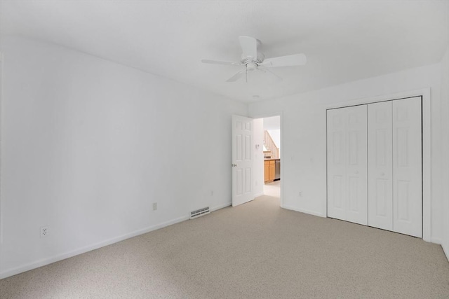 84 Pine Grove Dr Unit 84, South Hadley, MA 01075 - unfurnished bedroom featuring carpet, a closet, and ceiling fan