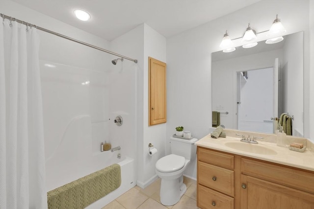 84 Pine Grove Dr Unit 84, South Hadley, MA 01075 - bathroom featuring vanity, tile patterned floors, and shower / tub combo with curtain