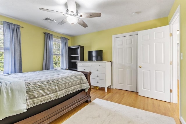 14 Harbor Light Rd, Leominster, MA 01453 - bedroom with wood finished floors, a ceiling fan, and a closet