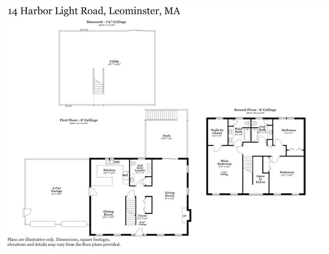 14 Harbor Light Rd, Leominster, MA 01453 - view of property floor plan