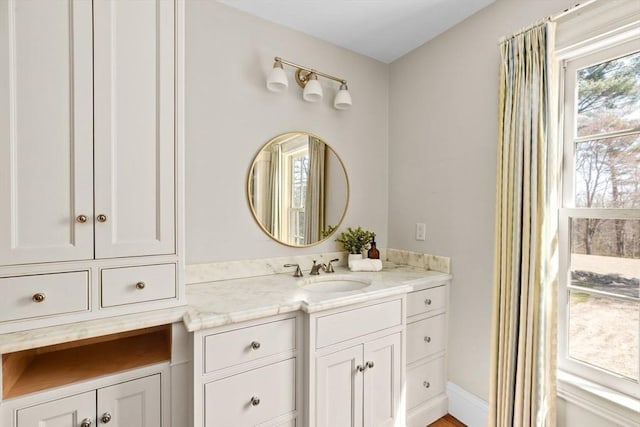 bathroom with vanity
