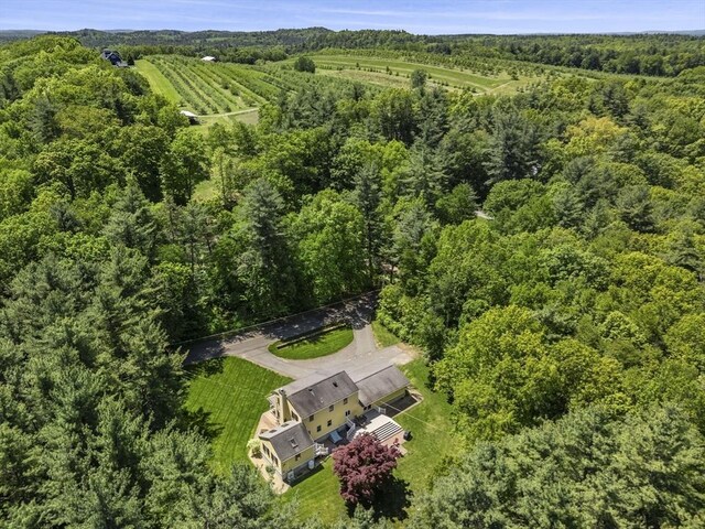 299 Reedy Meadow Rd, Groton, MA 01450 - bird's eye view of a heavily wooded area