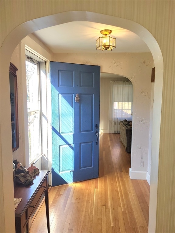 interior space with wood-type flooring