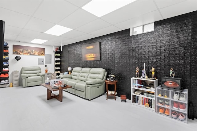 5 Manor Dr Unit B, Hooksett, NH 03106 - living room with a drop ceiling