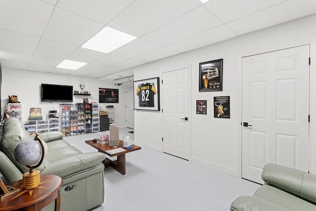 5 Manor Dr Unit B, Hooksett, NH 03106 - living area with a drop ceiling