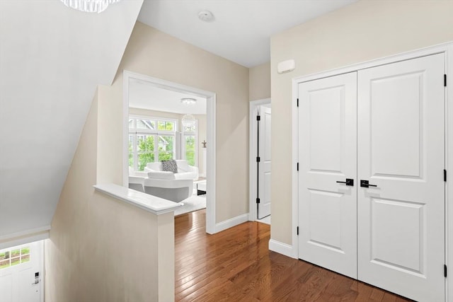 5 Manor Dr Unit B, Hooksett, NH 03106 - hall with wood finished floors and baseboards