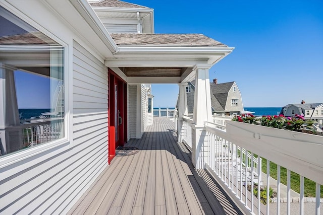 75 Point Allerton Ave, Hull, MA 02045 - wooden deck with a water view
