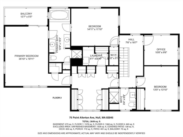 75 Point Allerton Ave, Hull, MA 02045 - floor plan / room layout