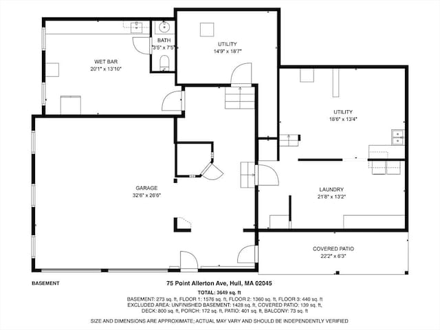 75 Point Allerton Ave, Hull, MA 02045 - room layout