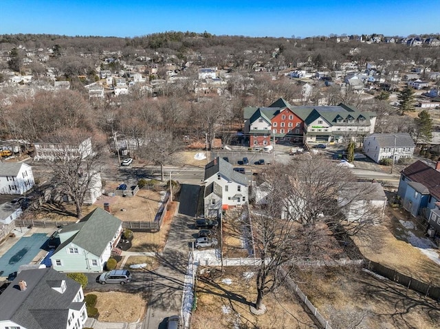 bird's eye view with a residential view