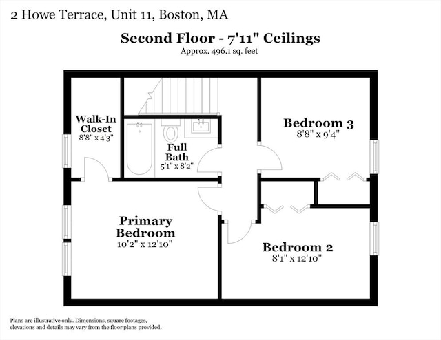 2 Howe Ter Unit 11, Boston, MA 02125 - home floor plan