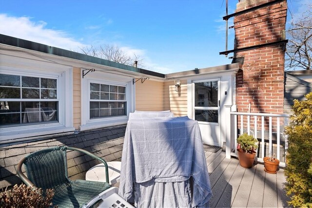 46 Central Ave, Newton, MA 02460 - view of wooden deck