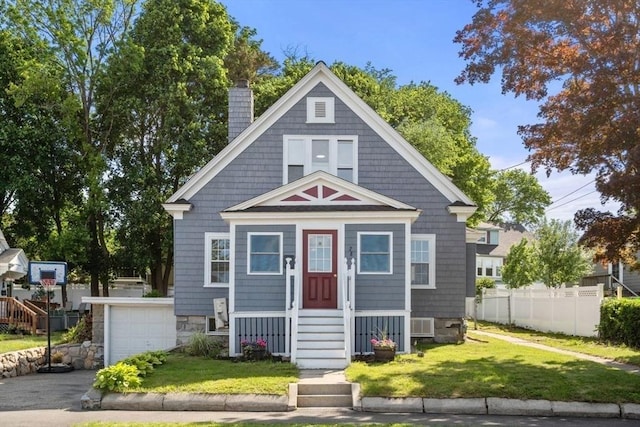 28 Saltonstall Rd, North Andover, MA 01845 - bungalow-style house with a chimney, a garage, and asphalt driveway