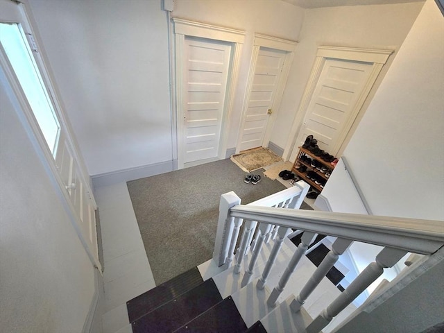 stairs with carpet