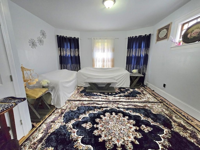 bedroom with baseboards