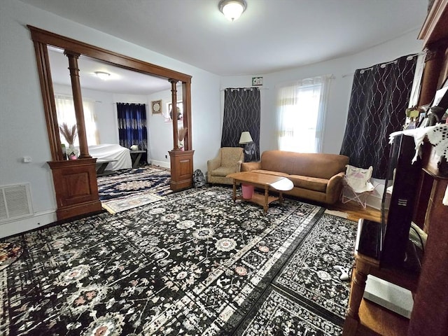 living room with baseboards