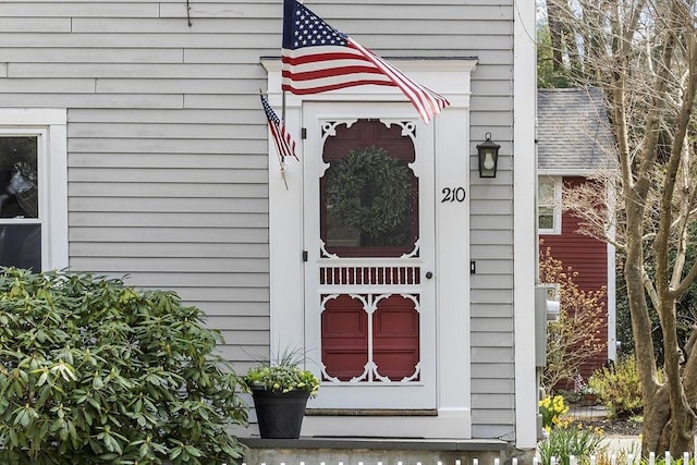 view of doorway to property