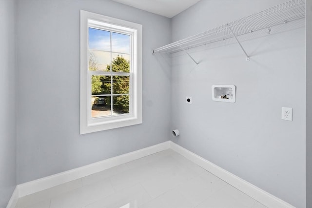 312 Old Westport, Dartmouth, MA 02747 - laundry area with electric dryer hookup, washer hookup, and baseboards