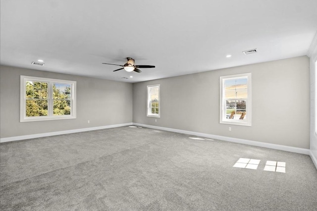312 Old Westport, Dartmouth, MA 02747 - carpeted spare room featuring baseboards, a ceiling fan, and recessed lighting