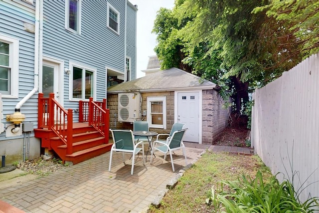 10 Bradbury St Unit 10, Boston, MA 02134 - view of patio with an outbuilding