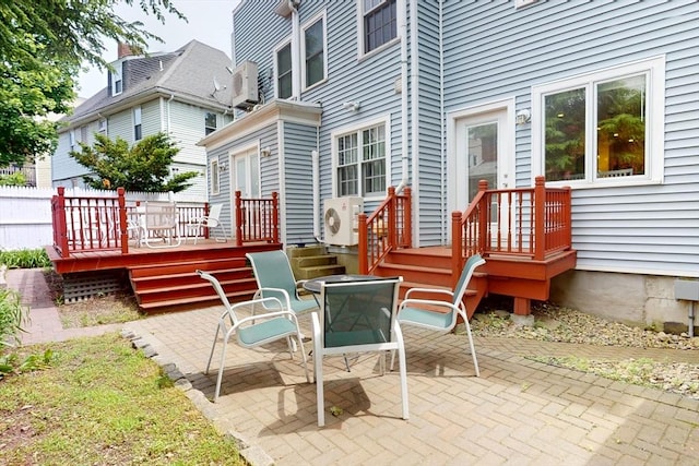 10 Bradbury St Unit 10, Boston, MA 02134 - view of patio / terrace featuring a deck and ac unit