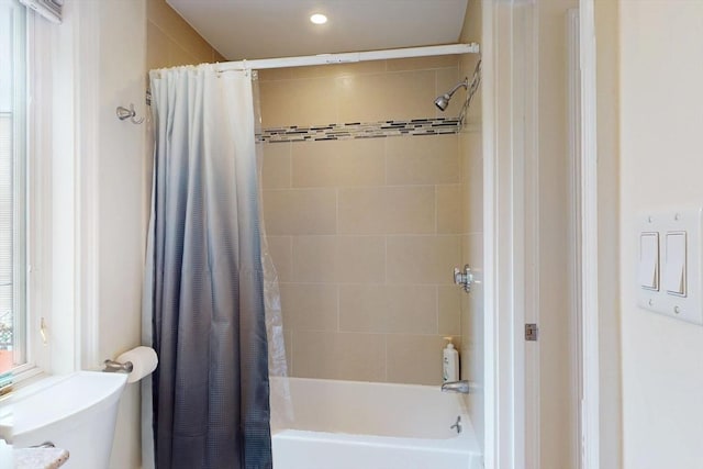 10 Bradbury St Unit 10, Boston, MA 02134 - full bath featuring shower / tub combo and recessed lighting