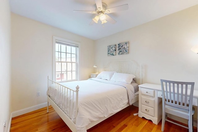 10 Bradbury St Unit 10, Boston, MA 02134 - bedroom featuring light wood-style floors, baseboards, and ceiling fan