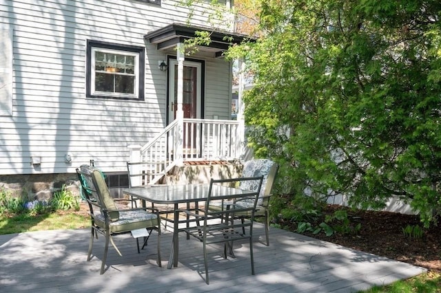 52 Locust St, Lynn, MA 01904 - view of patio featuring a deck and outdoor dining space