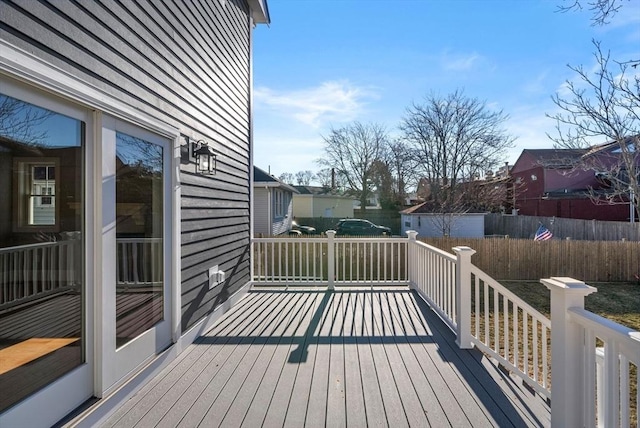 view of wooden deck