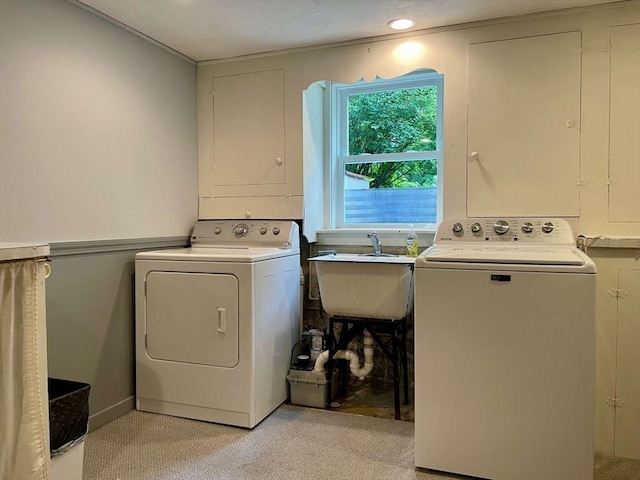 4 Hickory Ln, North Reading, MA 01864 - laundry area with light carpet and washing machine and clothes dryer