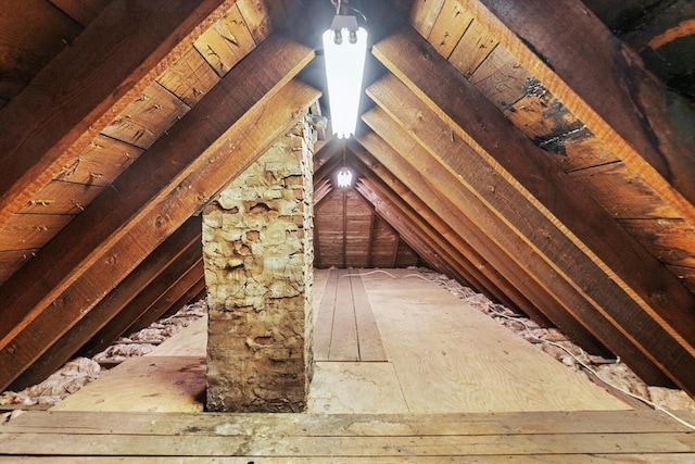 view of attic